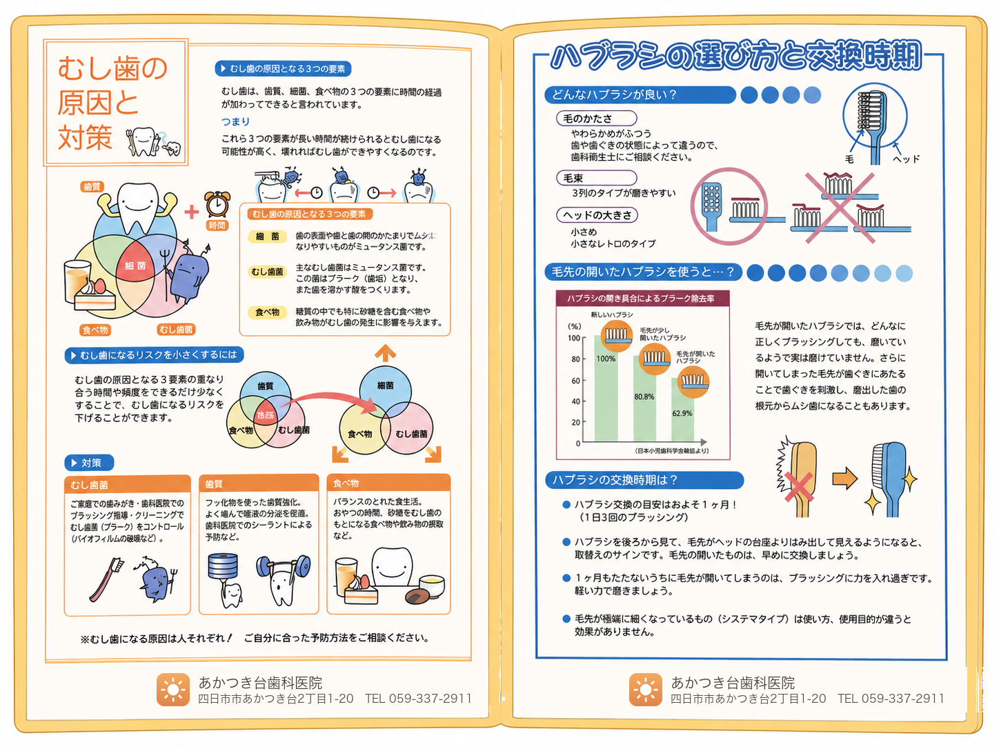 むし歯の原因と対策・ハブラシの選び方の資料